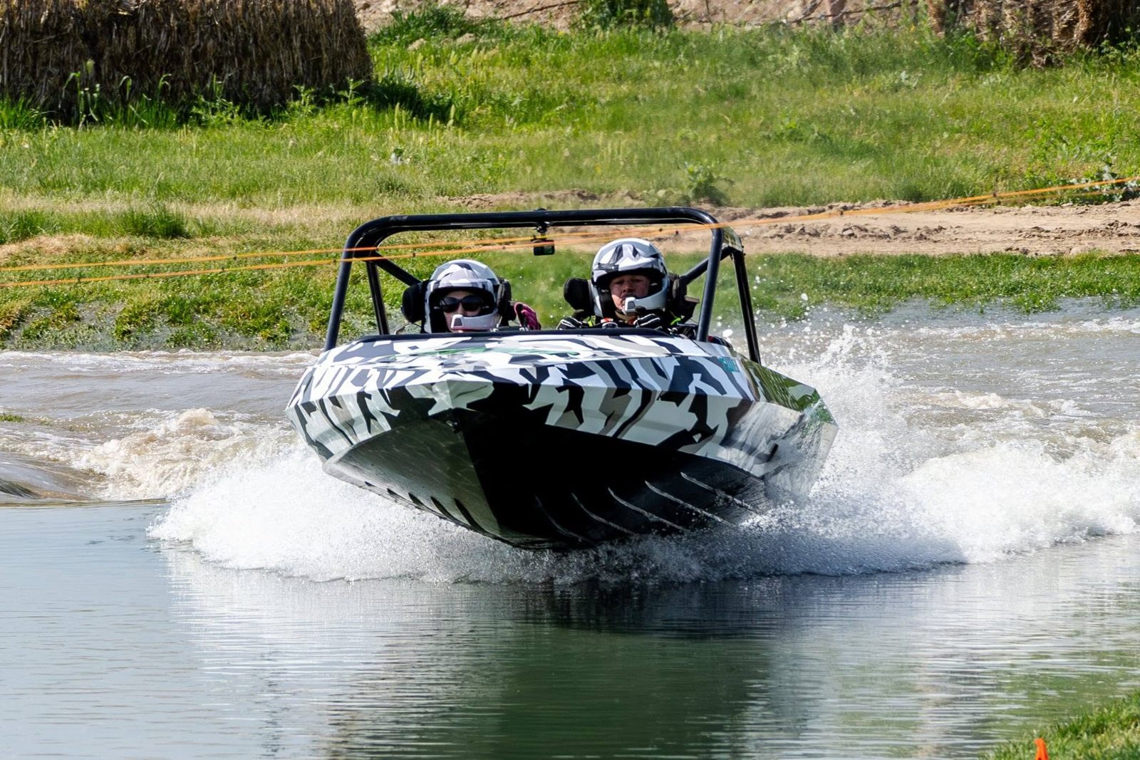 #36 charging through the water at Lewiston