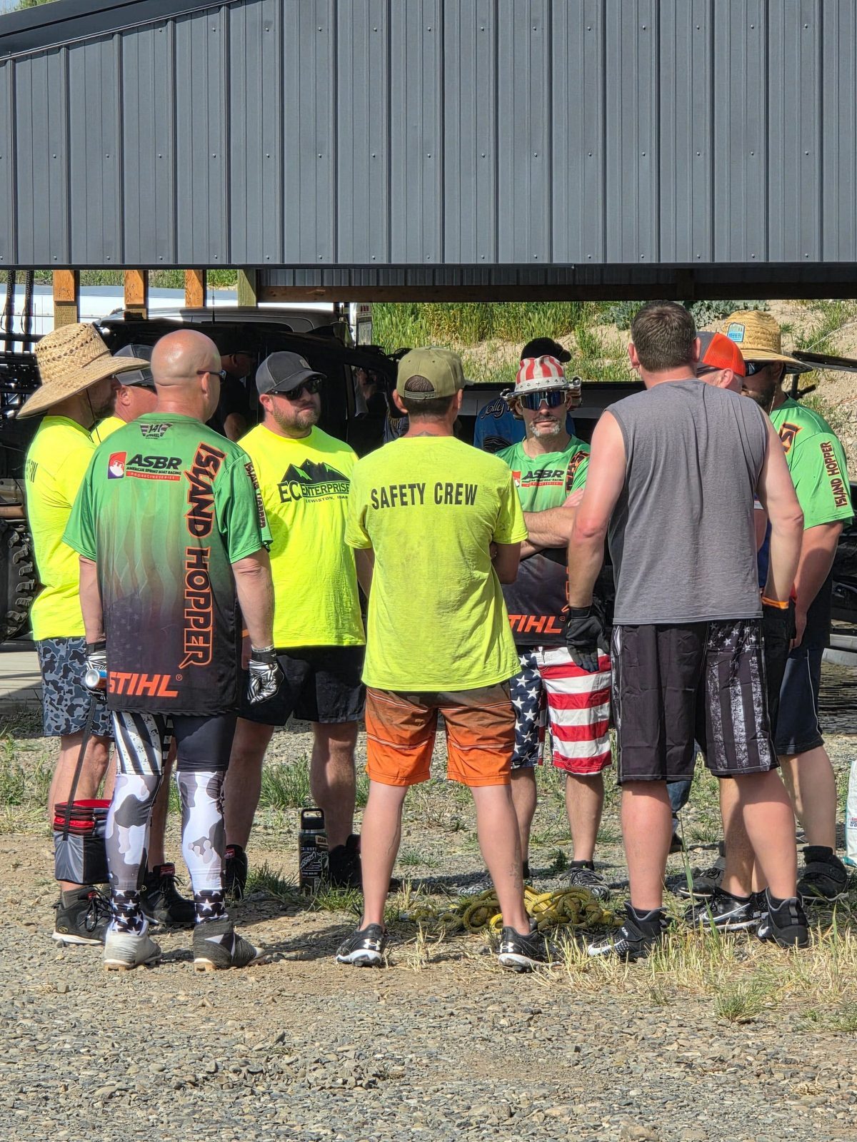 The safety crew at the track